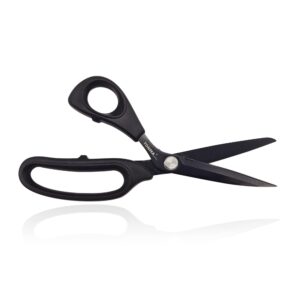 tonma true left handed scissors [made in japan] 8.5 inch all purpose scissors made of japanese sk4 stainless steel ideal for office and home arts students crafting cutting black