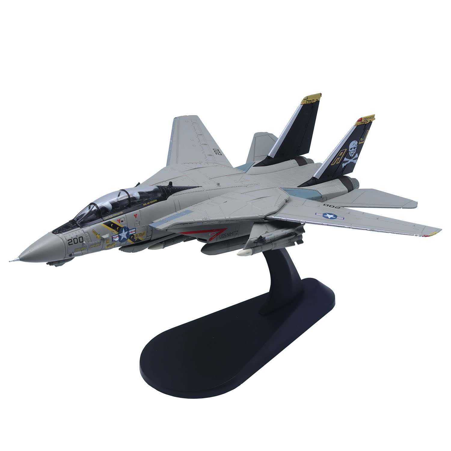 Udnorbay US Navy F-14 F-14A Tomcat Skeleton Fighter Plane Model 1/100 Diecast Military Airplane Models