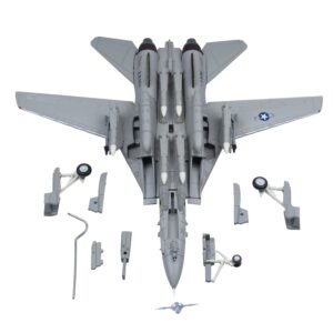 Udnorbay US Navy F-14 F-14A Tomcat Skeleton Fighter Plane Model 1/100 Diecast Military Airplane Models