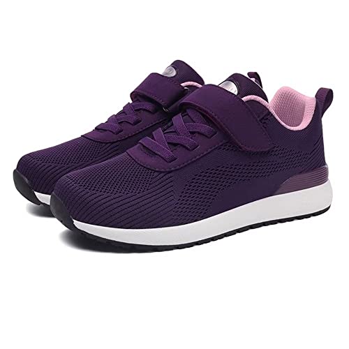 Jakcuz Walking Shoes for Women Men Lightweight Mesh Breathable Jogging Running Fashion Sneakers Parents Gift Purple 37