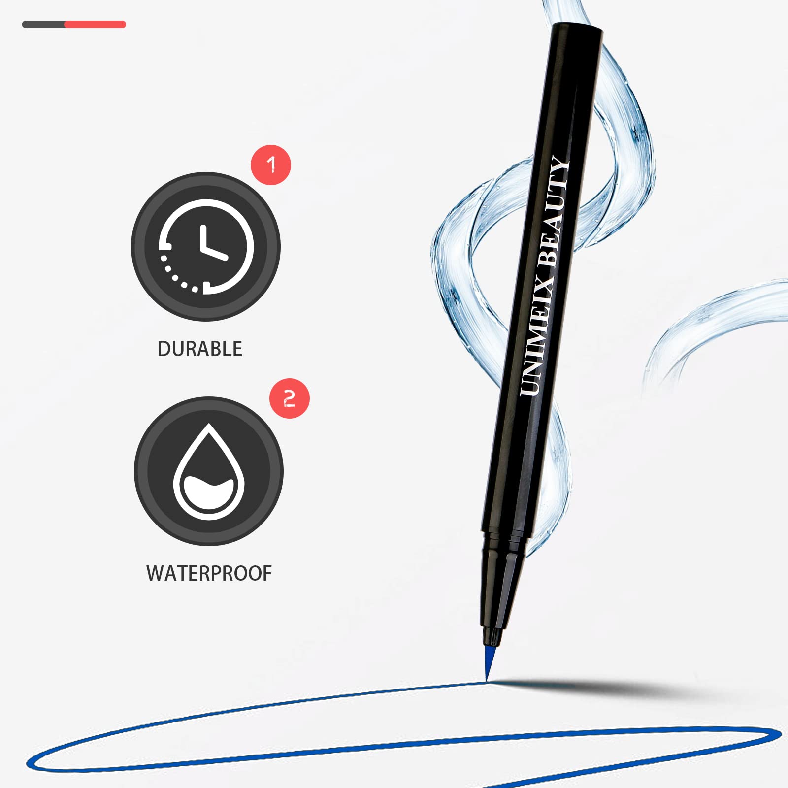 UNIMEIX Eyeliner Liquid Liner Waterproof Eye Liner Makeup Eyeliner Pen Precise All Day Eyeliner Striking Navy