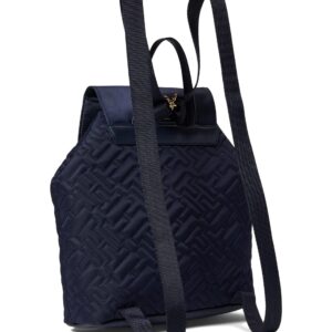 Tommy Hilfiger Nina II Flap Backpack Bias Quilted Smooth Nylon Tommy Navy One Size