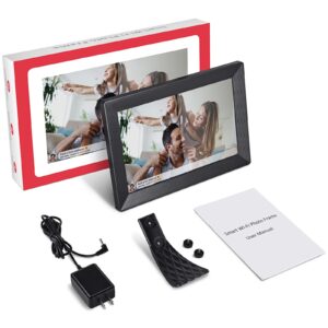FRAMEO 10.1 inch WiFi Digital Photo Frame 1280x800 HD IPS Touch Screen, Digital Picture Frame with 32GB Internal Memory, Auto-Rotate, via Frameo App from Anywhere, Black