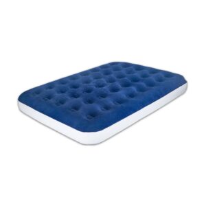 nutan, 9-inch durable luxury inflatable air mattress with comfort coil technology and high capacity pump, good for camping, home and portable travel, full, blue