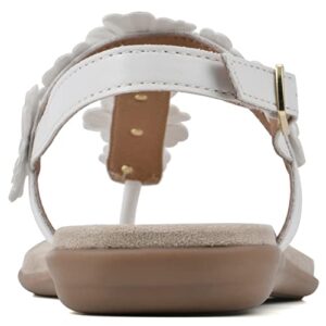 WHITE MOUNTAIN Women's Liftoff Sandal, White/Smooth, 8.5 M