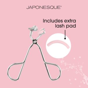 JAPONESQUE False Lash Fuser and Curler - Fuse Natural Lashes to False Eyelashes - No More Flyaway Corners! Great Tool for Short Natural Lashes