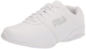 fila women's shout sneaker, white/white/white, 9.5