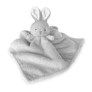 our 3 m's bunny baby security blanket - gray baby lovey - baby security blankets for girls and baby boy gifts - super soft blanket for newborn