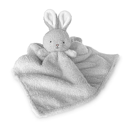 Our 3 M's Bunny Baby Security Blanket - Gray Baby Lovey - Baby Security Blankets for Girls and Baby Boy Gifts - Super Soft Blanket for Newborn