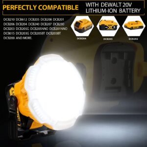 2400LM LED Camping Lantern for Dewalt 20V MAX Lithium Battery, 24W LED Work Light for Car Repairing , Camping, Emergency and Hurricane, Hiking, Fishing