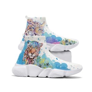 Comfortable Sock Shoes for Womens Watercolor Art Sneakers Casual Walking Shoes 8