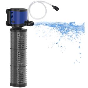 tararium aquarium filter powerful 660gph for 100-300 gallon large fish tank small pond fountain, wave-maker submersible water pump turtle tank filter for saltwater & freshwater system