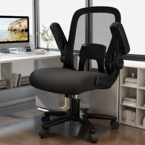 Ollega Big and Tall Office Chair 500lbs, Ergonomic Office Chair with Adjustable Lumbar Support, Heavy Duty Mesh Desk Chair Wide Seat, Black Oversized Computer Chairs for Heavy People