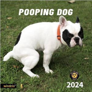 gag gift 2024 wall calendar, funny memes white elephants pooping dogs calendar 2024,14 monthly calendar, november 2023 - december 2024, 12" x 24" opened full page thick & sturdy paper for organizing &