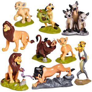 hotplacy 9 pcs lion king toys, 2-4 inches lion king figures, the lion king figurines cake topper christmas birthday gift for kids