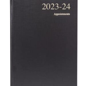 Collins Essentials Academic 2023-24 A5 Day to A Page Mid Year Diary Planner (Appointments) School, College or University Term Journal - July 2023 to July 2024 - Black - ESSA51M.99-2324