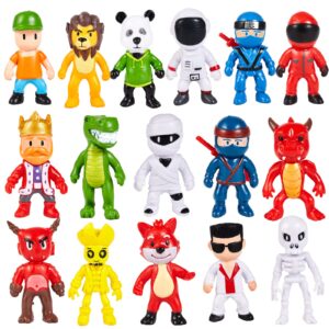 hotplacy 16pcs stumble guys toys, 2.6 inches stumble guys action figures kids toys cake toppers collection playset