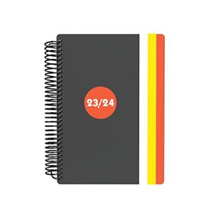 Collins Debden Delta Academic 2023-24 A5 Day To Page Mid Year Diary Planner School College or University Term Journal - August 2023 to August 2024 - Orange - FP51M.44-2324