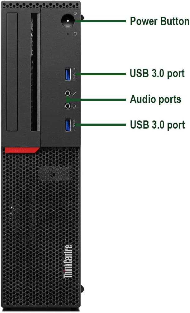 Lenovo THINKCENTRE M700 SFF Business Desktop Computer (Intel Dual-Core i3-6100 3.70GHz, 8GB DDR4, 256GB SSD, WiFi, Bluetooth, Dual Monitors Supported, Windows 10 Pro) (Reed) Black