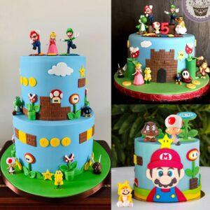 48pcs Super Bros Character Cake Toppers Figures Toys, Birthday Party Cupcake Decorations, Collection Playset 1.2 "- 2.8"