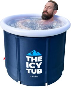 the icy tub - ice bath tub, cold plunge tub, for athletes recovery inflatable portable tub outdoor, ice water plunge pod barrel cold therapy pool
