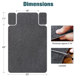 Placoot Office Chair Mat for Hardwood Floor & Tile Floor 55"x35" Desk Chair Mat for Rolling Chairs Electrostatic Adsorption Large Anti-Slip-Recyclable Material Floor Mat for Office/Home with Lip