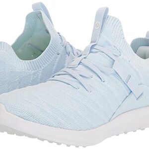 Puma Golf NA Women's Laguna Fusion Knit Sneaker, ICY Blue-Puma White, 8.5