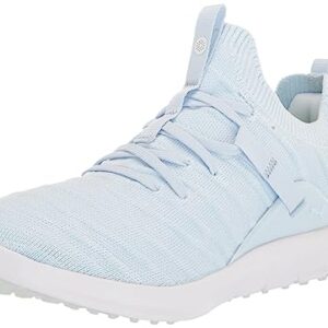 Puma Golf NA Women's Laguna Fusion Knit Sneaker, ICY Blue-Puma White, 8.5