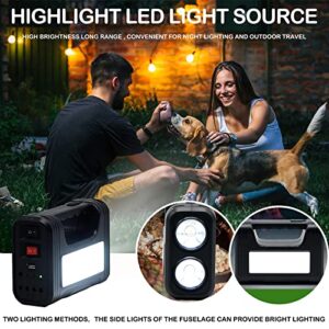 Solar Generator with Panels Included,Portable Power Station for Home Use,Portable Generator for Camping,Solar Powered Generator with Flashlight for Outdoors Travel Hunting Emergency