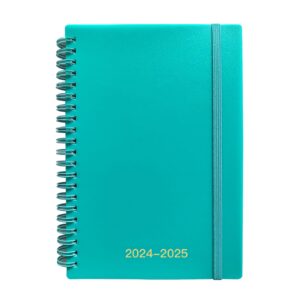 planner 2024-2025 - daily planner 2024-2025 from april 2024 to june 2025,15 month planners 2024-2025 for women, 5.2" x 7.5", spiral binding, premium thick paper, green