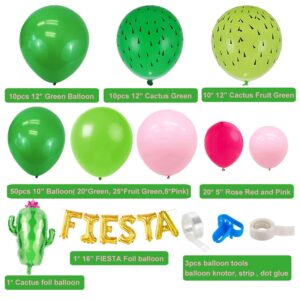 Cactus Fiesta Balloon Garland Kit, Mexican Final Fiesta Balloon Arch with Pink Green Magenta Balloons Cactus Foil Balloon for Cactus Birthday Party, Fiesta Bachelorette Party, Cactus Baby Shower