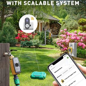 RAINPOINT WiFi Water Timer, Smart Sprinkler Timer Hose Timer WiFi Irrigation Controller, Wireless Watering System Valve, APP & Voice Control, Weather-Based Automatic Rain Delay, Brass Inlet