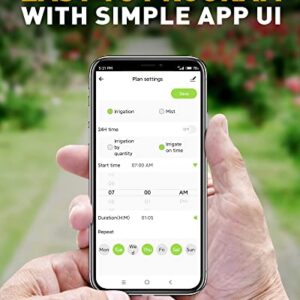 RAINPOINT WiFi Water Timer, Smart Sprinkler Timer Hose Timer WiFi Irrigation Controller, Wireless Watering System Valve, APP & Voice Control, Weather-Based Automatic Rain Delay, Brass Inlet