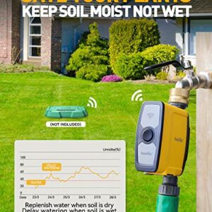 RAINPOINT WiFi Water Timer, Smart Sprinkler Timer Hose Timer WiFi Irrigation Controller, Wireless Watering System Valve, APP & Voice Control, Weather-Based Automatic Rain Delay, Brass Inlet