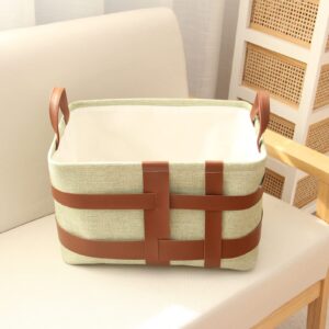 GYASVWU Foldable Storage Bins Basket,Fabric Storage Baskets for Clothing,Decorative Bin Box for Organizing Shelf Nursery Office (Casual)