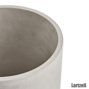 Lartzell Plant Pots, 8.6 Inch Planters for Indoor Plants, Grey Cement Flower Pot with Drain Hole, Modern Concrete Planters for Home Office & Outdoor Decor