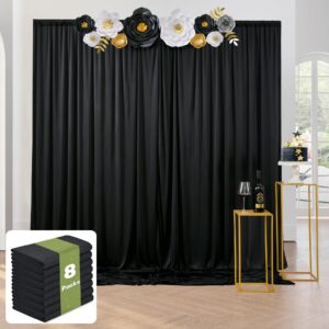 10 ft x 40 ft wrinkle free black backdrop curtain panels, polyester photography backdrop drapes, wedding party home decoration supplies