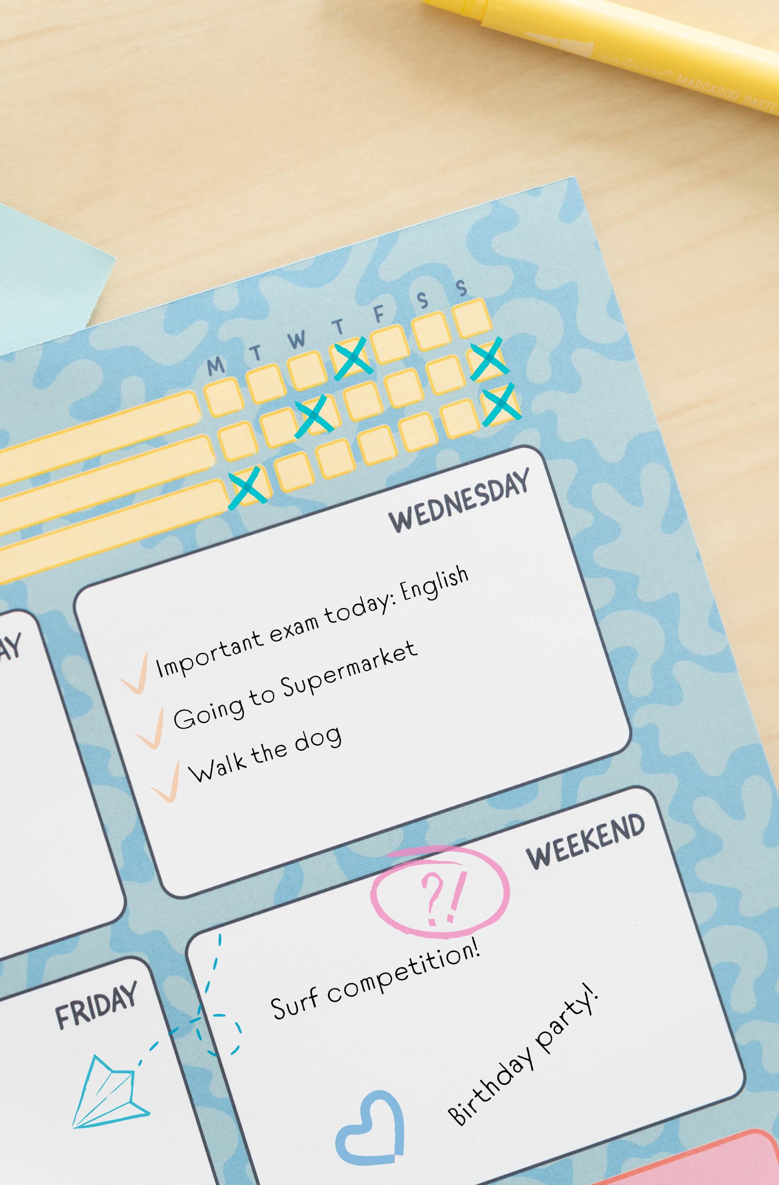 Grupo Erik Disney Stitch Tropical Weekly Planner A4 | Desk Calendar | Family Calendar | 54 Tear Off Pages | Organiser Planner | Weekly Planner Pad Tear Off | Stitch Disney Gifts