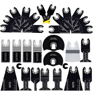 oscillating saw blades | pack of 31pcs | multi tool blades kit for wood, plastic, metal and steel | quick release multitools blades | fit for worx, rockwell, milwaukee, bosch, craftsman, ryobi, ridgid