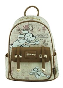 wondapop disney mickey mouse 11" vegan leather fashion mini backpack