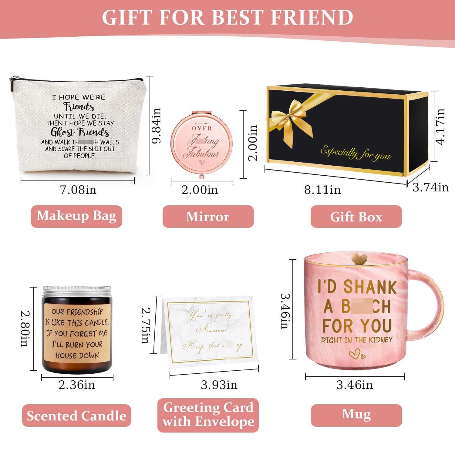 Funny Birthday Gifts for Women Best Friends Friendship Gifts for Women Friends Unique Friend Gifts for Women Birthday Gifts for Friends Female Gifts for Friends Coworker Soul Sister Bestfriend bff