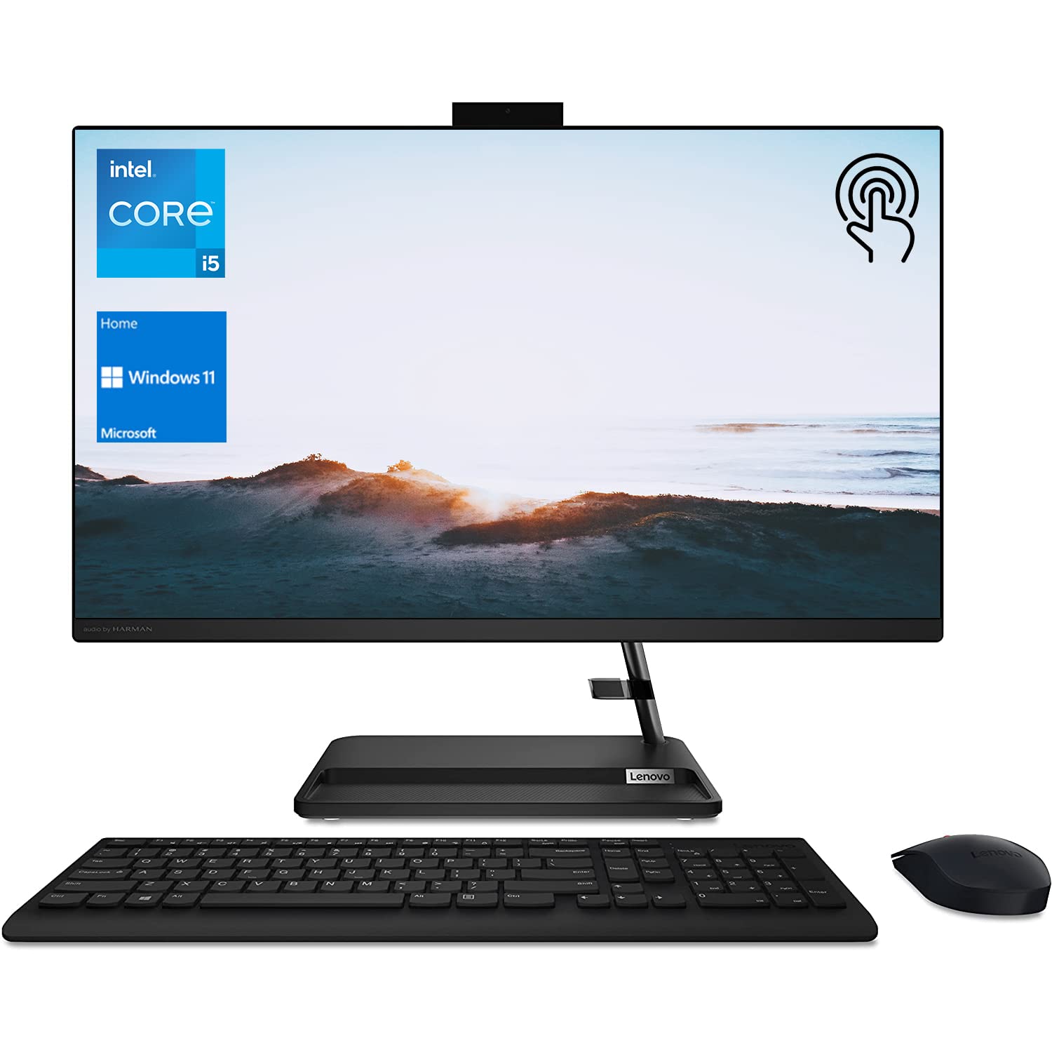 Lenovo IdeaCentre 3 All-in-One Desktop, 27" FHD Touchscreen, 12th Gen Intel Core i5-1240P, 32GB RAM, 1TB PCIe SSD, Webcam, RJ-45, Wi-Fi 6, Wireless KB&Mouse, Windows 11 Home