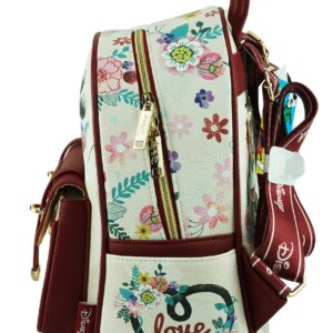 Wondapop Disney Mickey and Minnie Mouse 11" Vegan Leather Fashion Mini Backpack