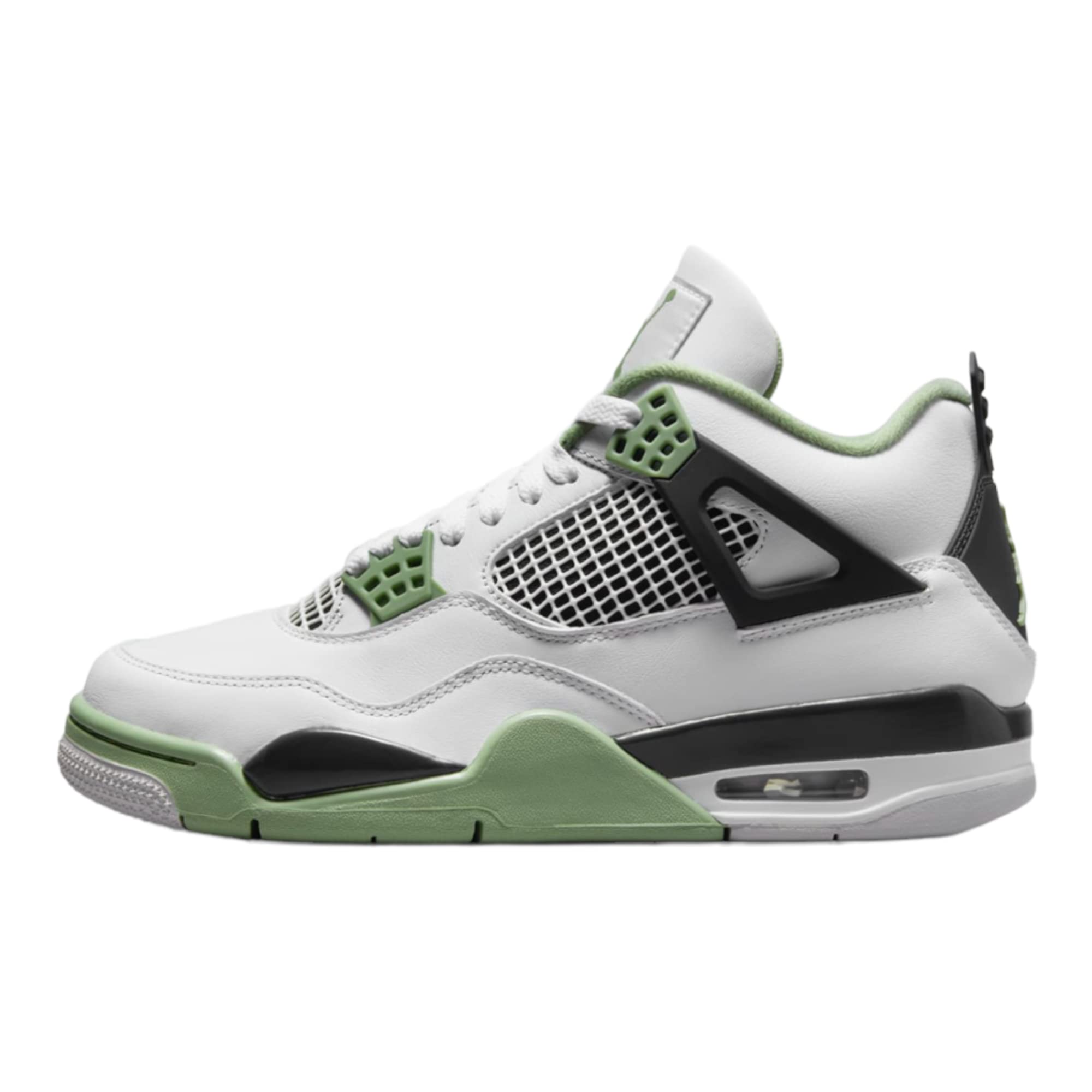 Jordan Air 4 Retro Women's White/Oil Green-Dark Ash AQ9129-103 8