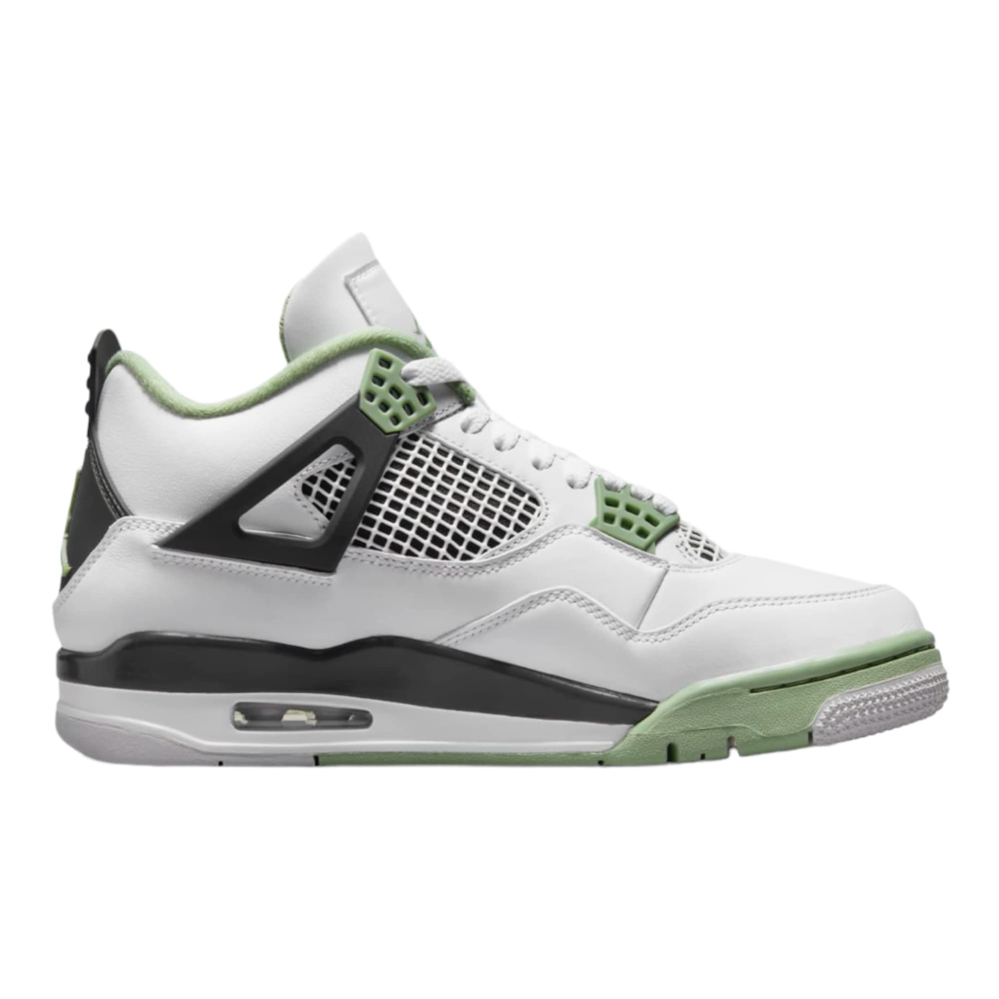 Jordan Air 4 Retro Women's White/Oil Green-Dark Ash AQ9129-103 8