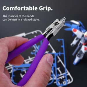 RUITOOL Model Nippers,Gundam Model Tools for Beginners to Repair and Fix Plastic Models, Ultra-thin Single-edged Non-slip Grip,4.7 Inch Sharp Cutters for Gunpla Model Building