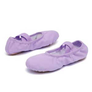 Ballet Shoes for Girls Toddler Lyrical Shoes Split Sole Turners Dance Shoes Purple 9 M US Women