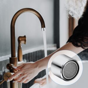 4 Pcs Bathroom Sink Filter Kitchen Faucet Aerator with Brass Shell 55/64 inch Aerator For Sink Faucet Female Thread Sink Aerator Faucet Filter with Gasket for Bathroom