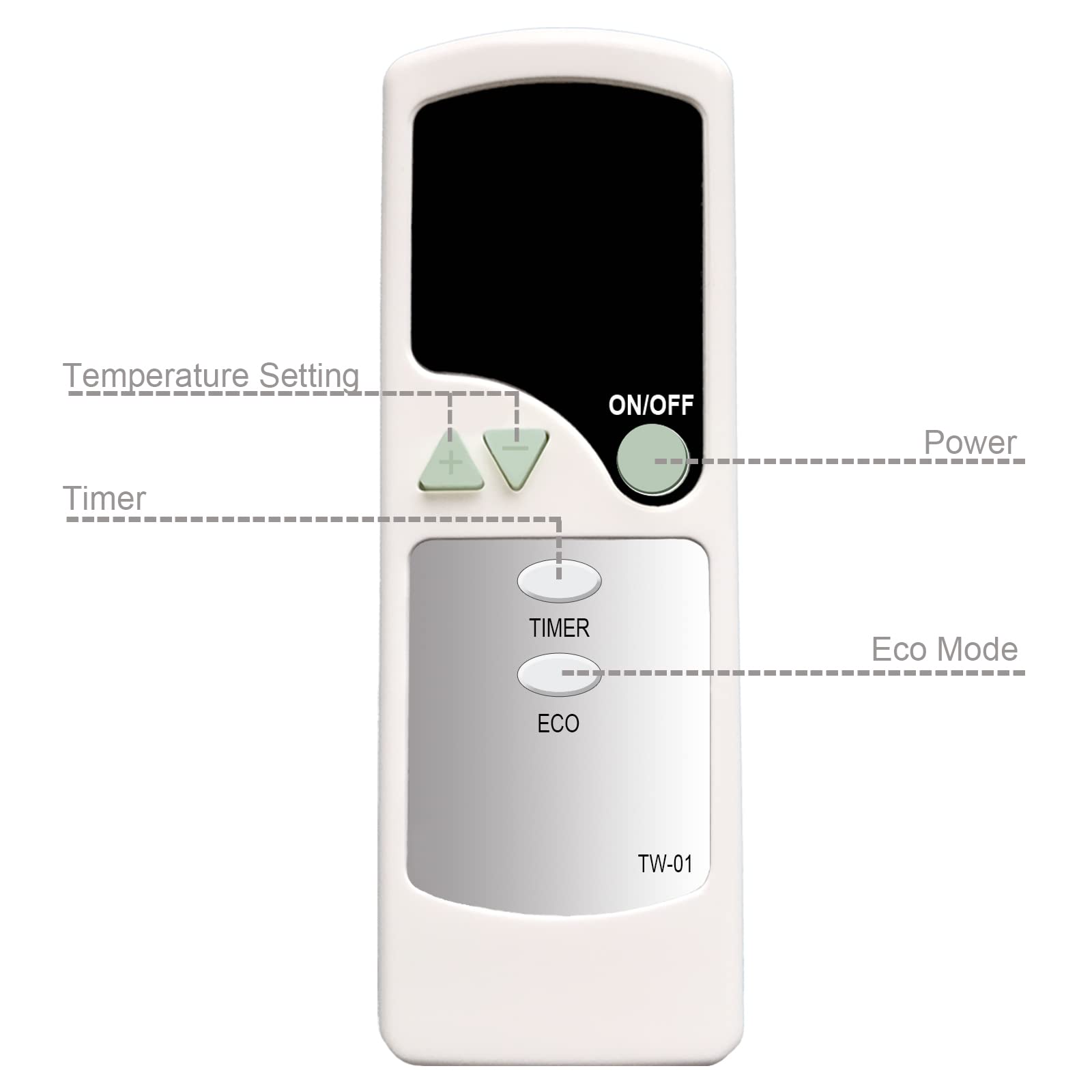 Replacement for Twin Star ClassicFlame Electric Fireplace Heater Remote Control 10HM9275-M323 10QI085ARA 10QI085ARA-02 10Q1085ARA 10Q1085ARA-02