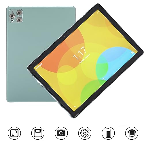 Airshi 10.1 Inch Tablet Dual Camera Speakers Octa Core Gaming Tablet 6GB RAM 128GB ROM 1600 * 2560 100-240V for Travel (US Plug)